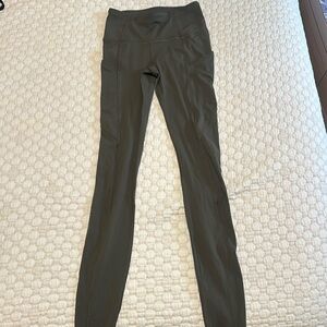 lululemon army green fast and free tight